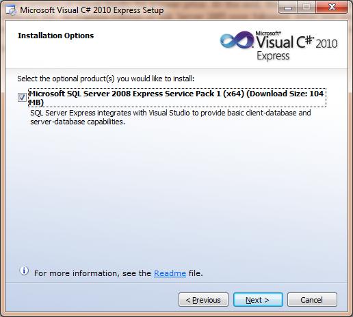 SQL Server Express option